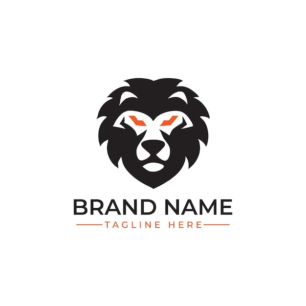 Abstract Leeuw Emblem Creatief Wild Animal Vector Logo Design