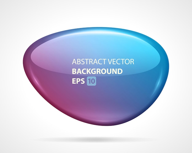 Vector abstract lenticular figure . bright fluid gradient from pink to blue.