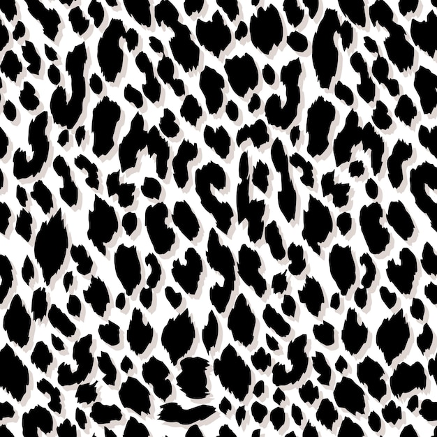 Abstract leopard skin vector seamles pattern irregular brush spots and backgrounds Abstract wild animal skin print Simple irregular geometric design