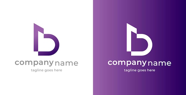 Abstract letter b logo design, digital logo template, arrow logo