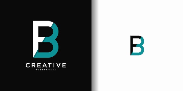 Abstract letter B logo ontwerp Moderne logo idee Premium Vector