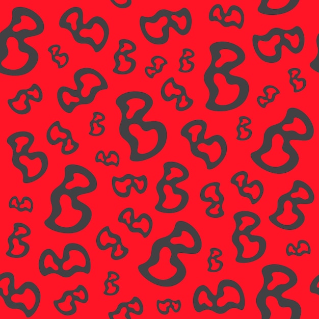 Vector abstract letter b vector seamless pattern