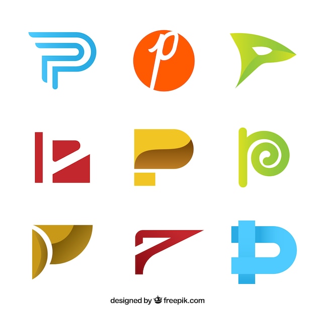 Abstract letter c logo collection