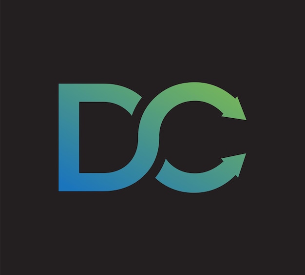 Vector abstract letter dc logo