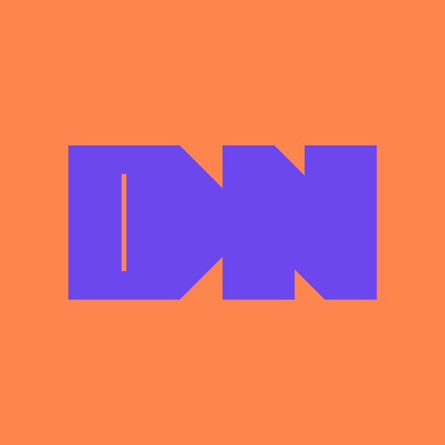 Vector abstract letter dn logo-ontwerp