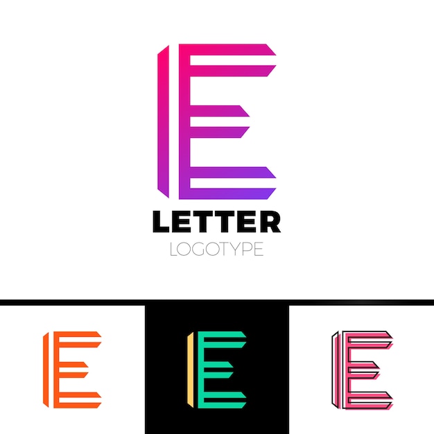 Vector abstract letter e logo design template. line vector symbol. premium elegant sign mark icon