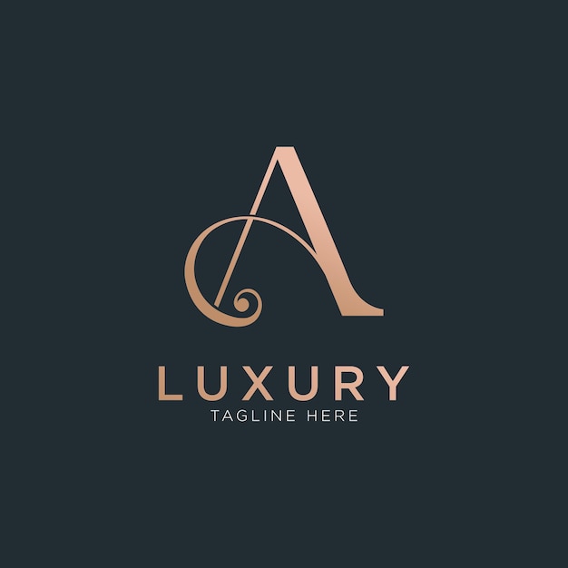 Abstract Letter A Elegant Luxury Logo Design