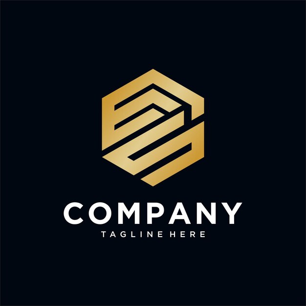 추상 편지 ES 로고 아이콘 디자인