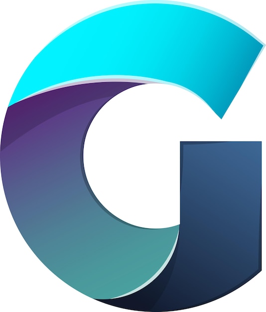 Vector abstract letter g logo illustration in trendy and minimal style