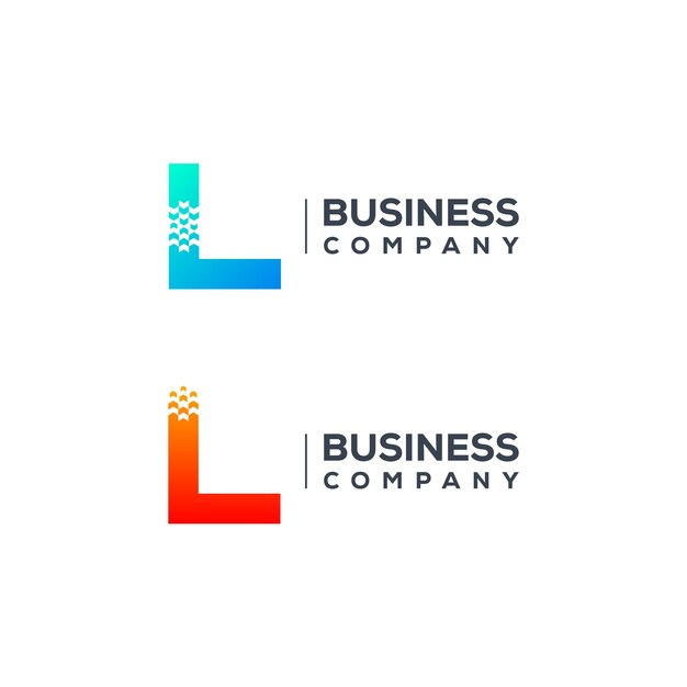 Abstract Letter L Logo design with Arrows Pointer shape for Logistics Delivery Express Company