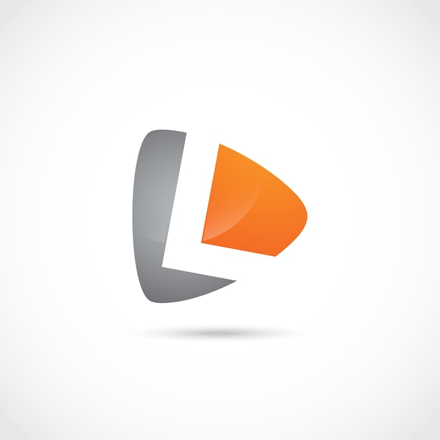 Abstract letter l logo design