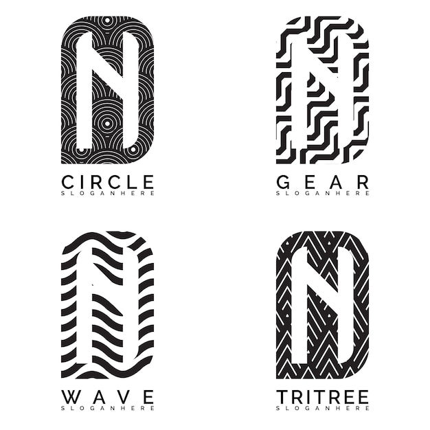 abstract letter logo collection