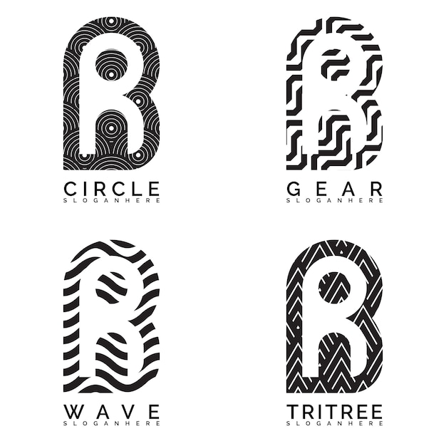 abstract letter logo collection