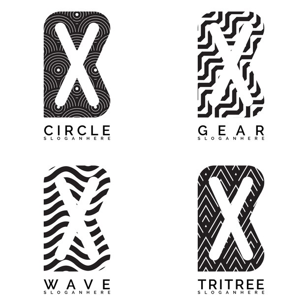 abstract letter logo collection