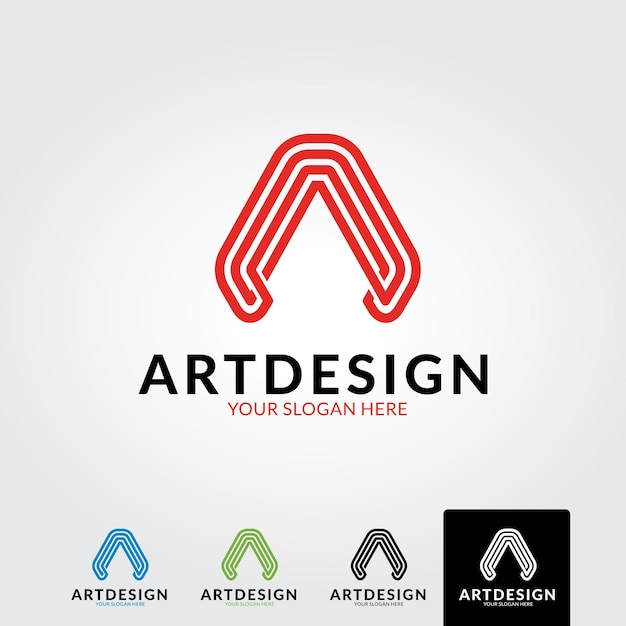 Abstract Letter A Logo Concept Vector