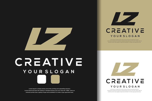 Vector abstract letter lz logo template