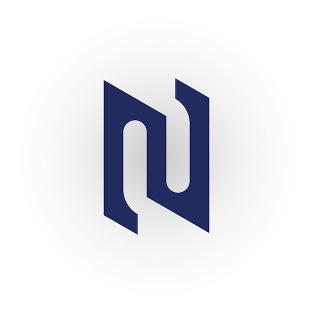 ベクトル 抽象文字 n モダンなロゴのテンプレート ベクトル 青い色の n モノグラム ロゴ ベクトル