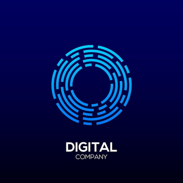 Вектор Абстрактная буква o с элементами линии pixel для компании digital and technology data business company