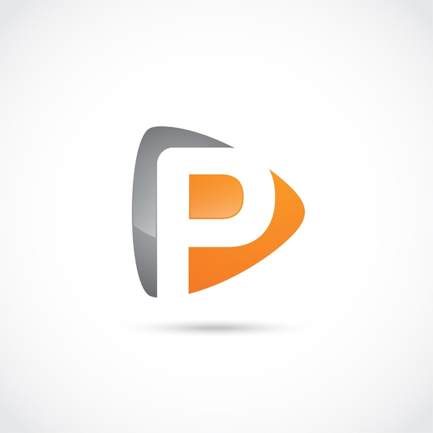 Abstract Letter P Logo ontwerp