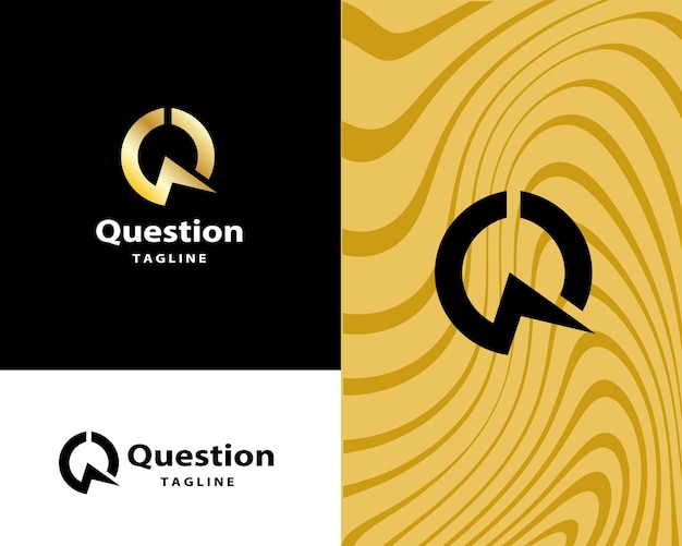 抽象文字 q ロゴ デザイン、会社のロゴのベクトルのデザイン