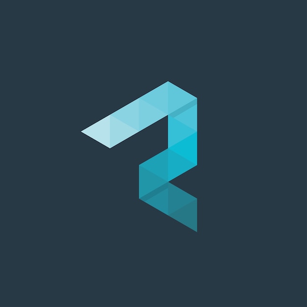 Vector abstract letter r logo