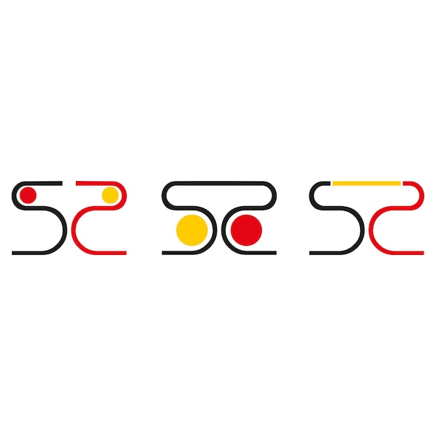 Abstract letter S icon for branding