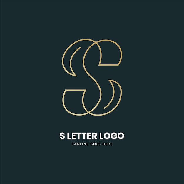 Abstract letter S logo-ontwerp Gouden schoonheidsindustrie en mode-logo's cosmeticabedrijf