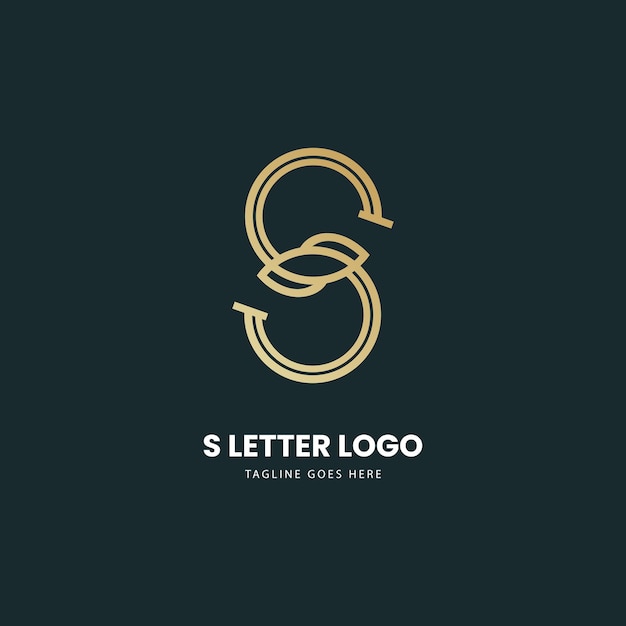 Abstract letter S logo-ontwerp Gouden schoonheidsindustrie en mode-logo's cosmeticabedrijf