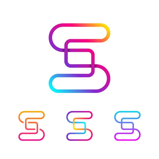 Abstract Letter S Logo-ontwerp met lineair en lussenconcept voor technologie en digitaal bedrijf