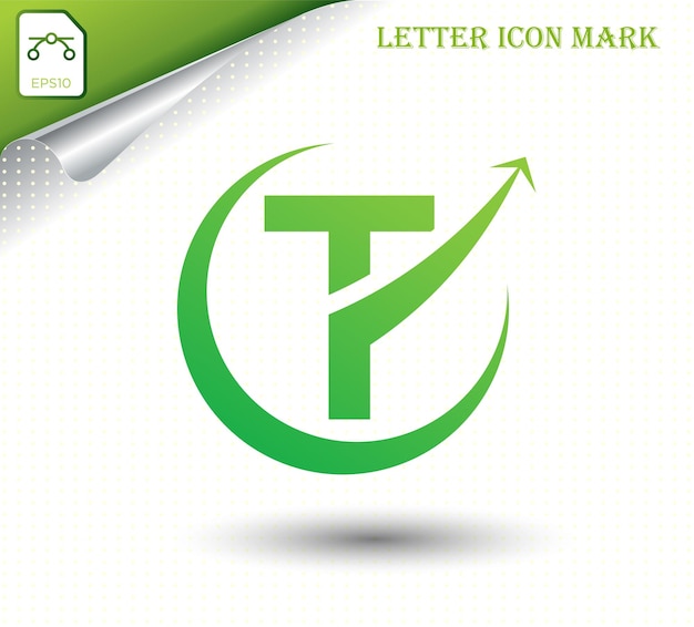 Abstract letter T logo design template