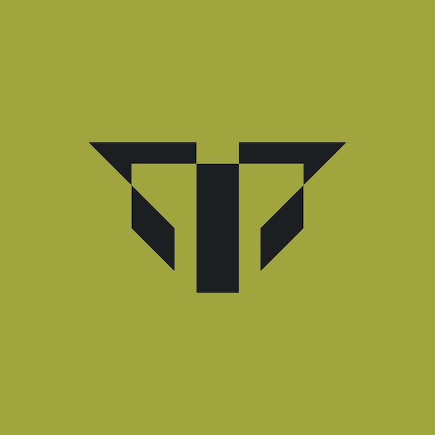 абстрактная буква T современный и уникальный логотип