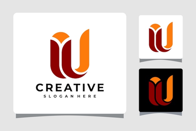 Abstract letter u logo template design inspiration