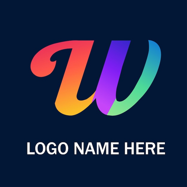 Astratto lettera w design logo