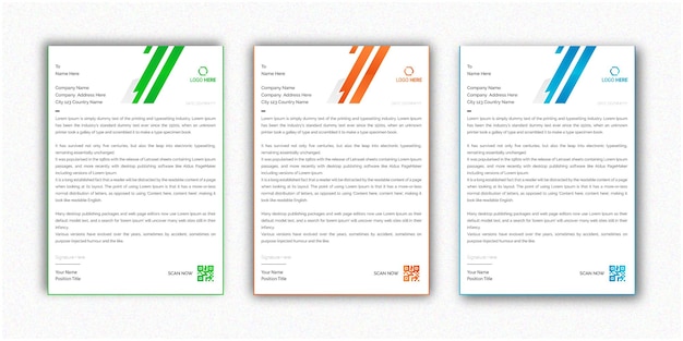 Abstract Letterhead Design Modern Business Letterhead Design Template