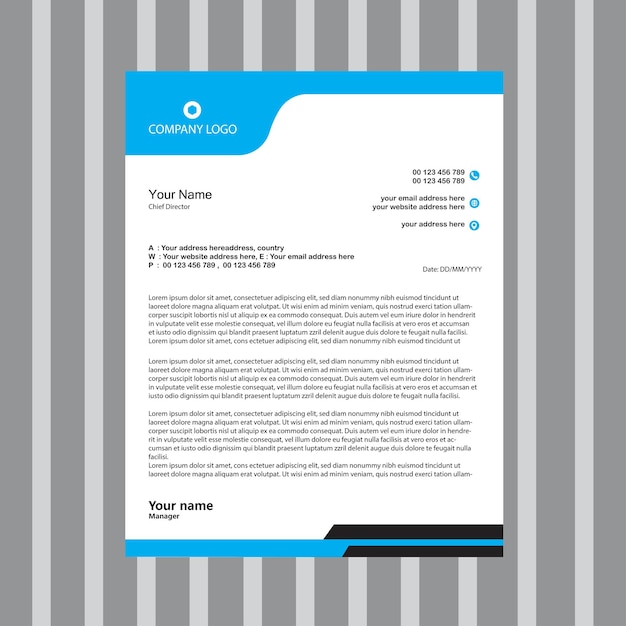 Abstract letterhead design template