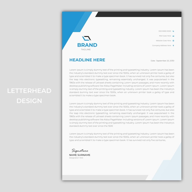 Abstract Letterhead Design Template