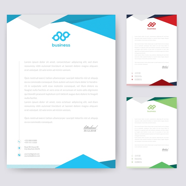 Abstract letterhead design