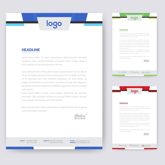 Abstract letterhead template