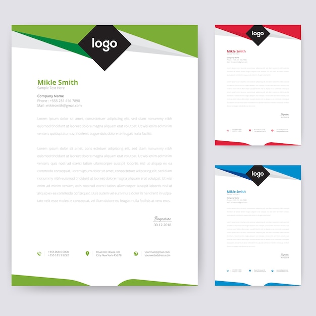 Abstract letterhead template