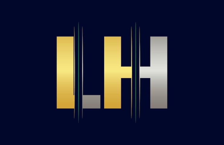 Vector abstract lh letter logo design template vector logo illustration