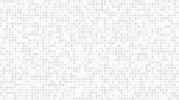 Abstract light background of small squares or pixels in white and gray colors.