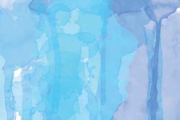 Abstract light blue wet wash splash for your design hand painted watercolor background