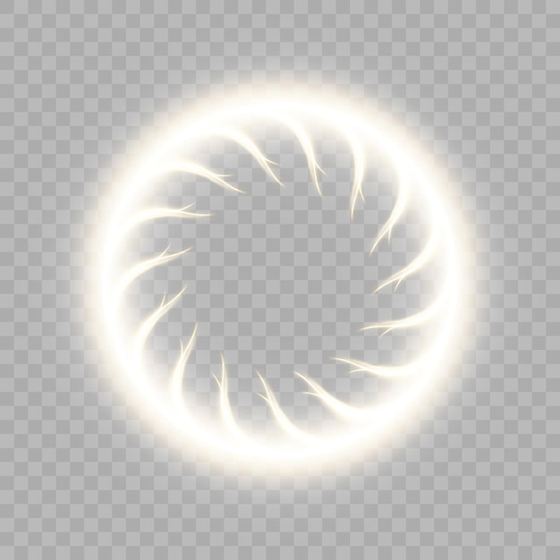 Vector abstract light circle neon lighting swirl effect, spiral light lines. beautiful round galaxy.