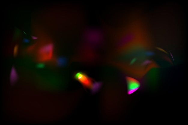 Vector abstract light lens effect