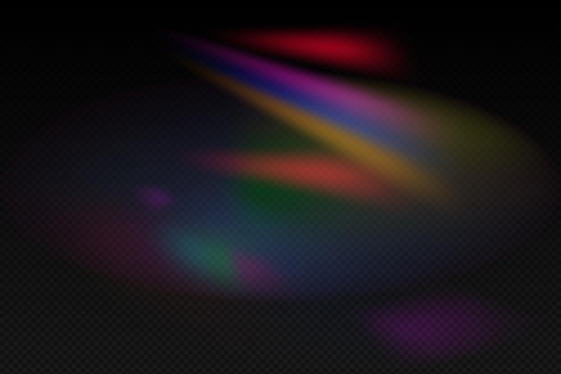 Vector abstract light lens effect