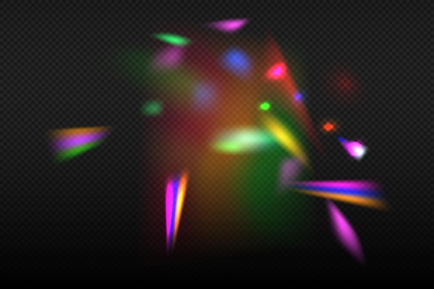 Vector abstract light lens effect