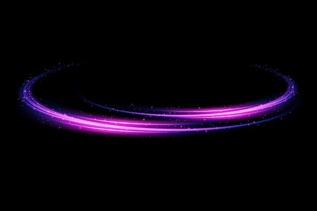 Abstract light lines of movement and speed with white color glitters Light everyday glowing effect semicircular wave light trail curve swirl car headlights incandescent optical fiber png