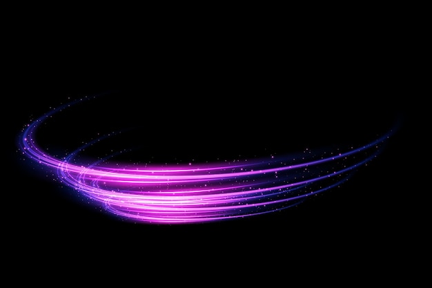 Вектор Абстрактные световые линии движения и скорости с блестками белого цвета легкий повседневный светящийся эффект полукруглая волна световой след кривая вихрь автомобильные фары световое волокно png