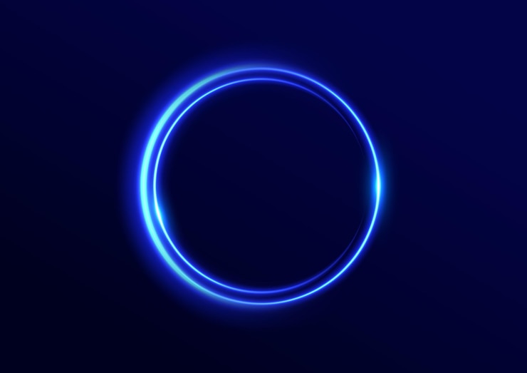 Vector abstract light neon background luminous circle luminous spiral cover wake wave