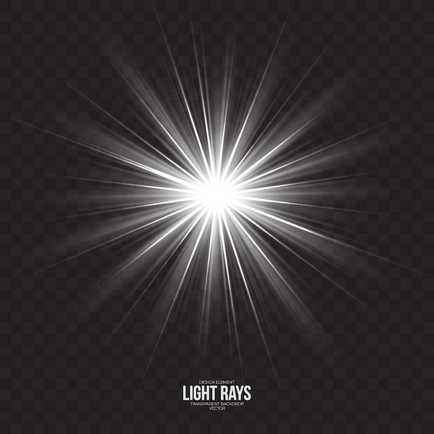 Abstract Light Rays Effect Vector Background